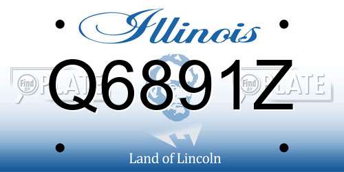 Q6891Z Illinois License Plate