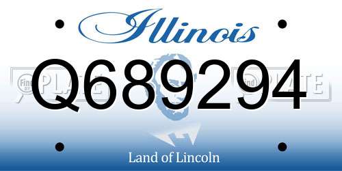Q689294 Illinois License Plate