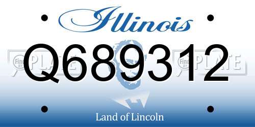 Q689312 Illinois License Plate
