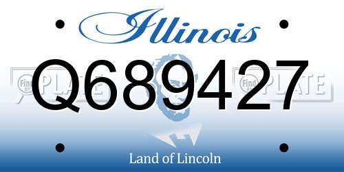 Q689427 Illinois License Plate