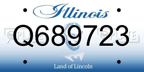 Q689723 Illinois License Plate