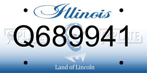 Q689941 Illinois License Plate
