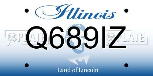 Q689IZ Illinois License Plate