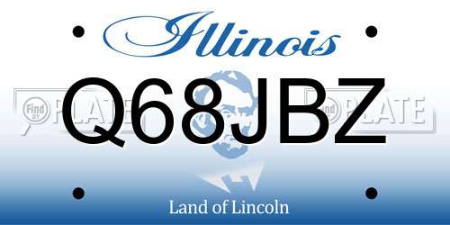 Q68JBZ Illinois License Plate
