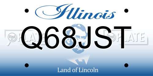 Q68JST Illinois License Plate