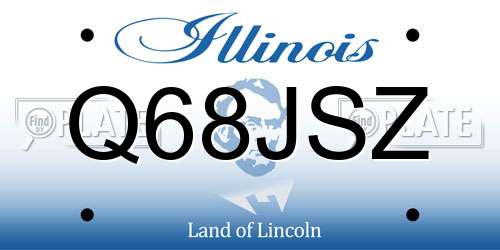 Q68JSZ Illinois License Plate