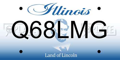 Q68LMG Illinois License Plate