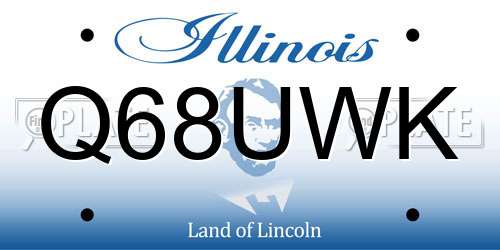 Q68UWK Illinois License Plate