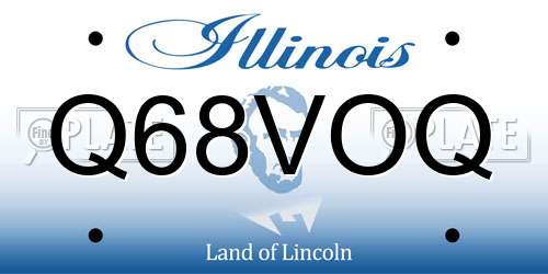 Q68VOQ Illinois License Plate