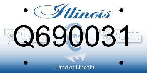 Q690031 Illinois License Plate