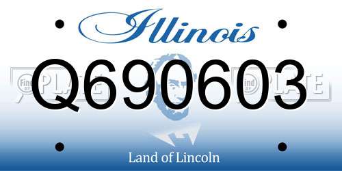 Q690603 Illinois License Plate