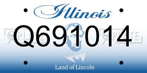 Q691014 Illinois License Plate