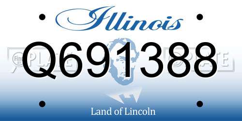 Q691388 Illinois License Plate
