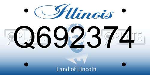 Q692374 Illinois License Plate