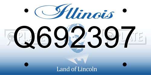 Q692397 Illinois License Plate