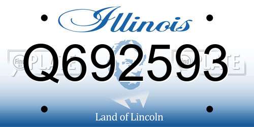 Q692593 Illinois License Plate