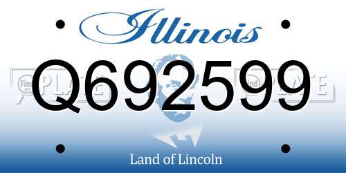 Q692599 Illinois License Plate