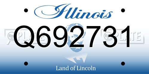 Q692731 Illinois License Plate