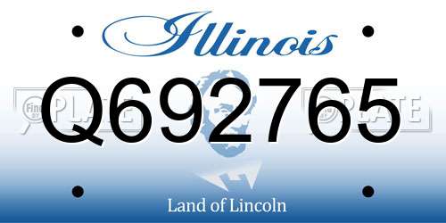 Q692765 Illinois License Plate