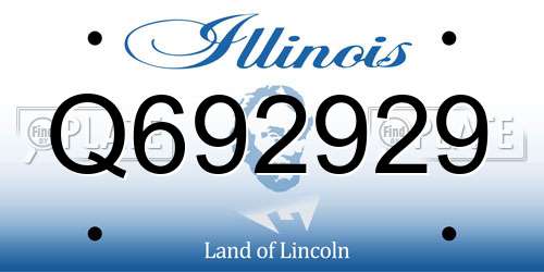 Q692929 Illinois License Plate