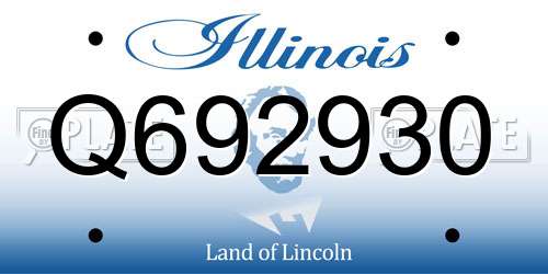 Q692930 Illinois License Plate