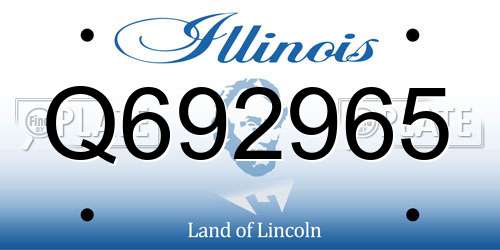 Q692965 Illinois License Plate