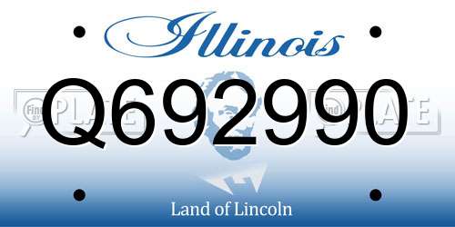 Q692990 Illinois License Plate
