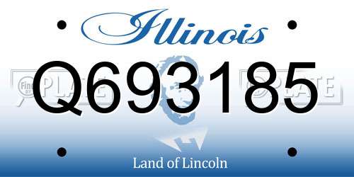 Q693185 Illinois License Plate