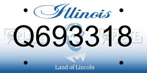 Q693318 Illinois License Plate