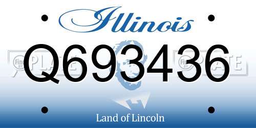 Q693436 Illinois License Plate