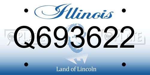 Q693622 Illinois License Plate