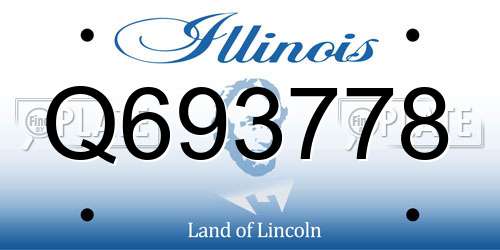 Q693778 Illinois License Plate