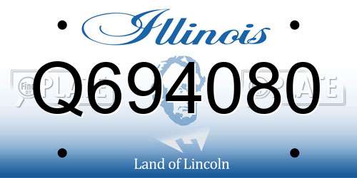 Q694080 Illinois License Plate