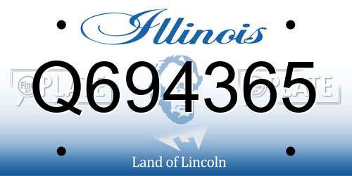 Q694365 Illinois License Plate