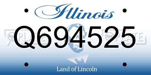 Q694525 Illinois License Plate