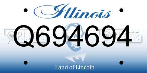 Q694694 Illinois License Plate