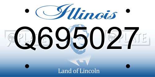 Q695027 Illinois License Plate