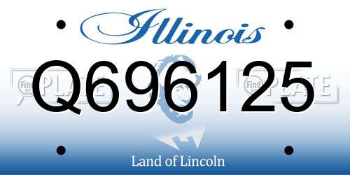 Q696125 Illinois License Plate