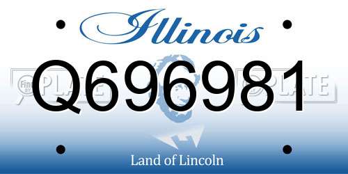 Q696981 Illinois License Plate