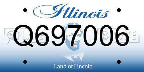 Q697006 Illinois License Plate