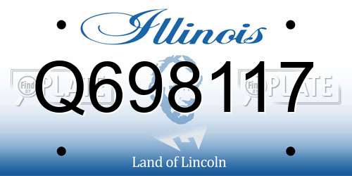 Q698117 Illinois License Plate