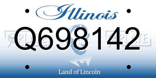 Q698142 Illinois License Plate