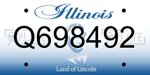Q698492 Illinois License Plate