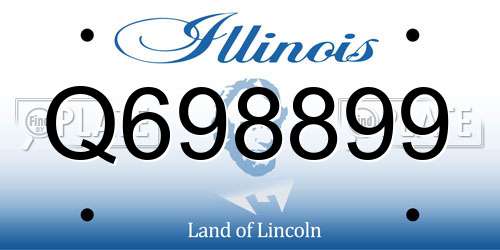 Q698899 Illinois License Plate
