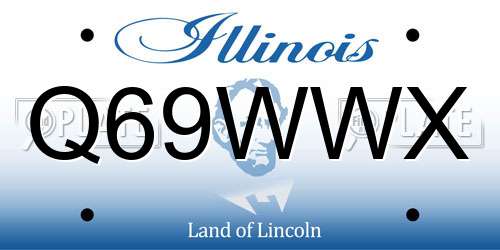 Q69WWX Illinois License Plate