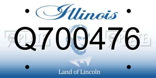 Q700476 Illinois License Plate