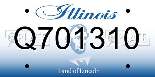Q701310 Illinois License Plate