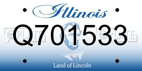 Q701533 Illinois License Plate