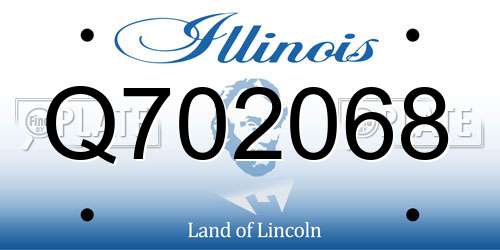 Q702068 Illinois License Plate