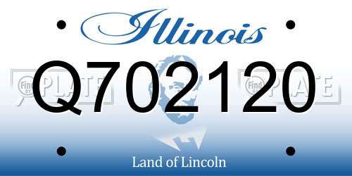 Q702120 Illinois License Plate